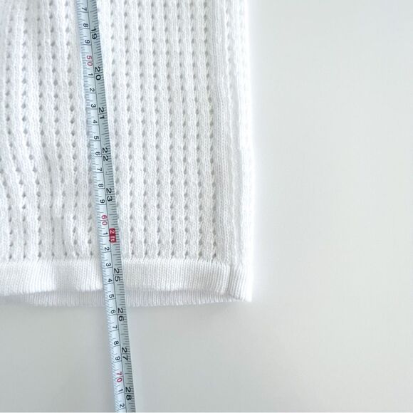 Woolrich Vintage Cardigan White Cotton Waist Tie V-Neck Women's M - Picture 8 of 9